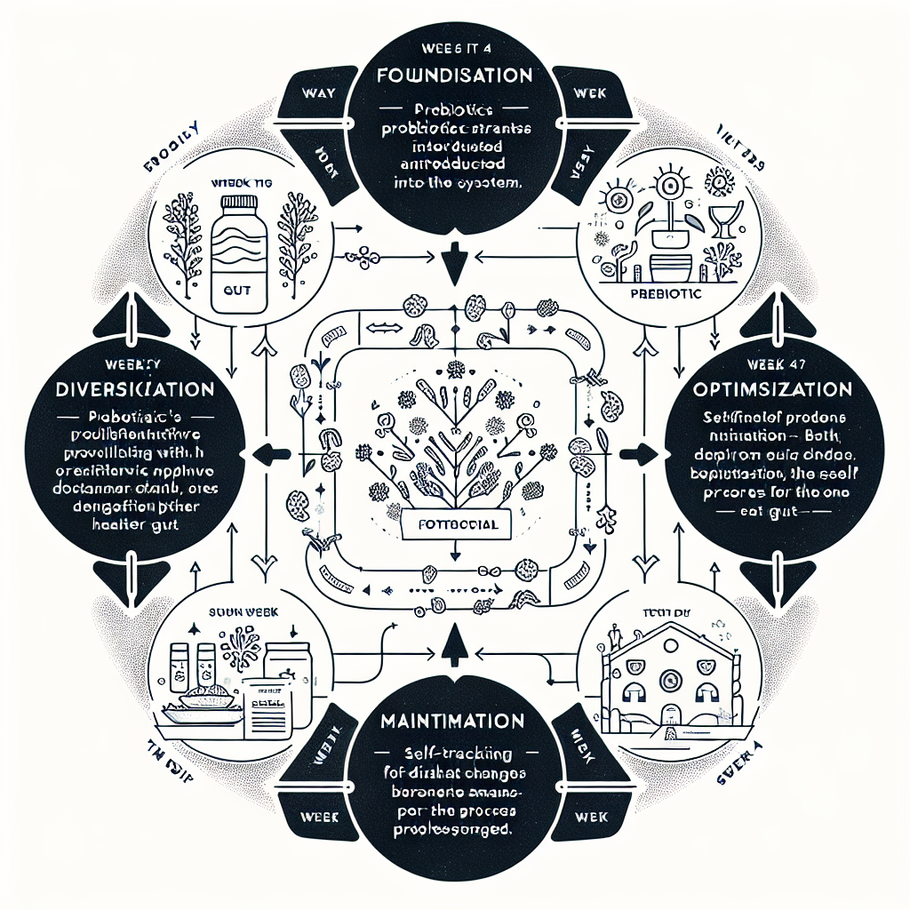 Flowchart of the 4‑week gut‑longevity protocol