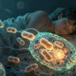 Luminous mitochondria and elongating telomeres during deep sleep - Philip Sue Art Style